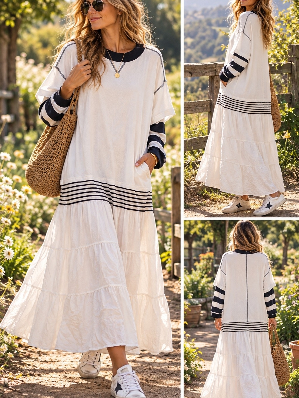Free People Lera Tee Midi Dress, NWT, M